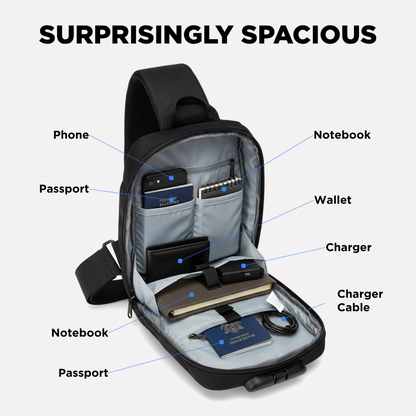 Anti-Theft Crossbody Charging Bag