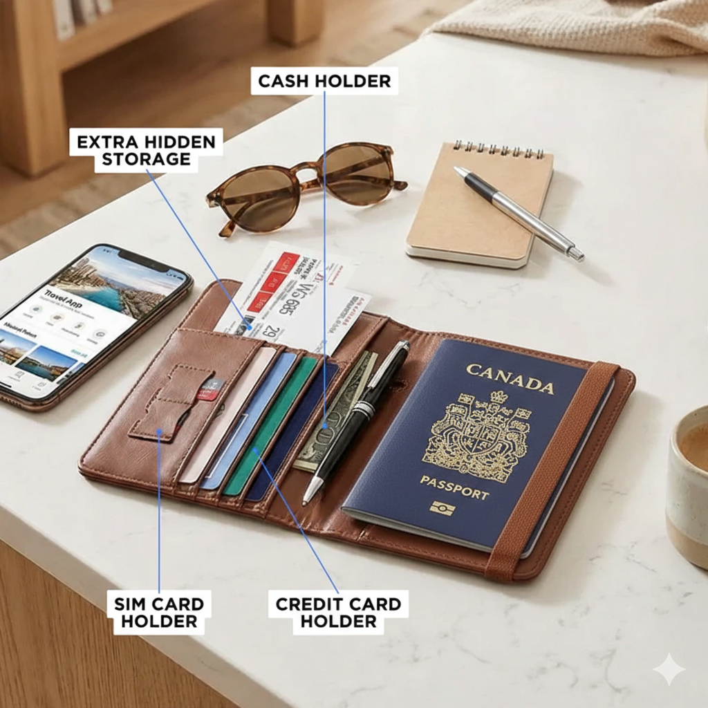 RFID Canadian/Australian Passport Wallet
