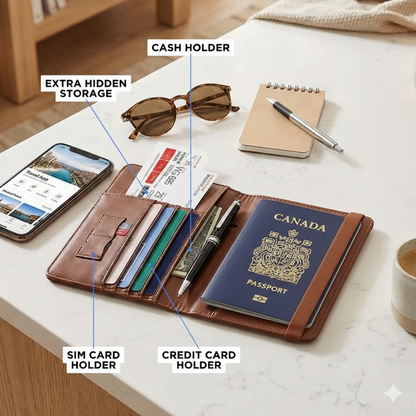 RFID Canadian/Australian Passport Wallet