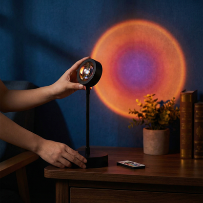 Sunset Projector Lamp – 180° Adjustable Ambient Light with Remote Control